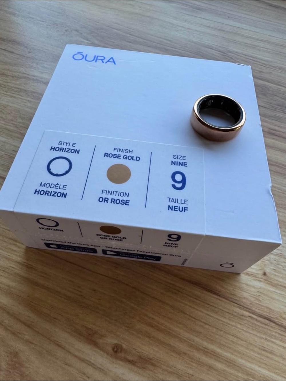 Oura Ring Gen3 - Rose Gold Sz 9